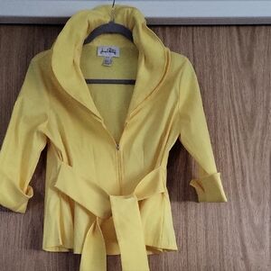 Joseph Ribkoff Bright Yellow Trench Coat